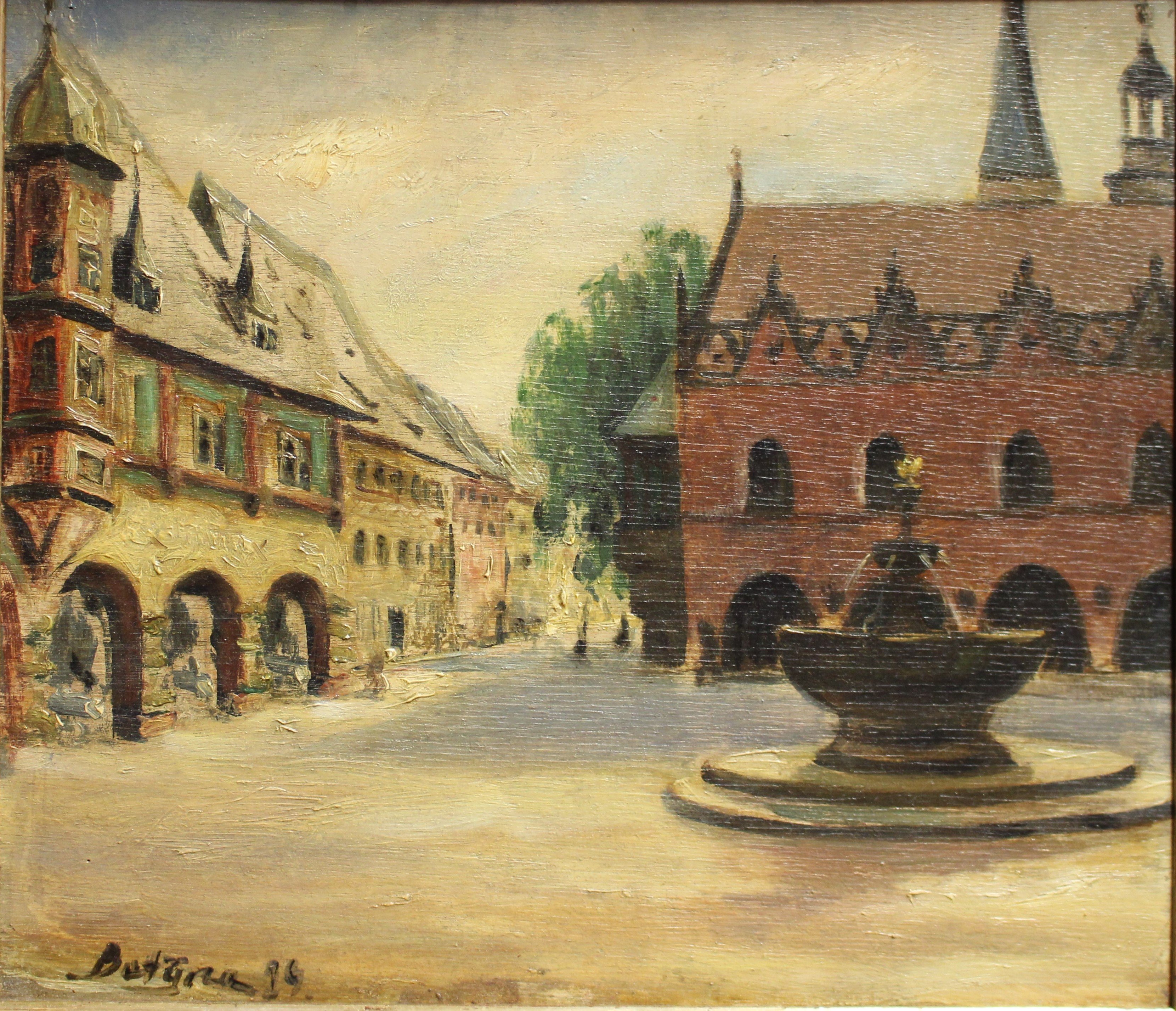 Rathaus und Marktplatz in Goslar (Harzmuseum Wernigerode CC BY-NC-SA)