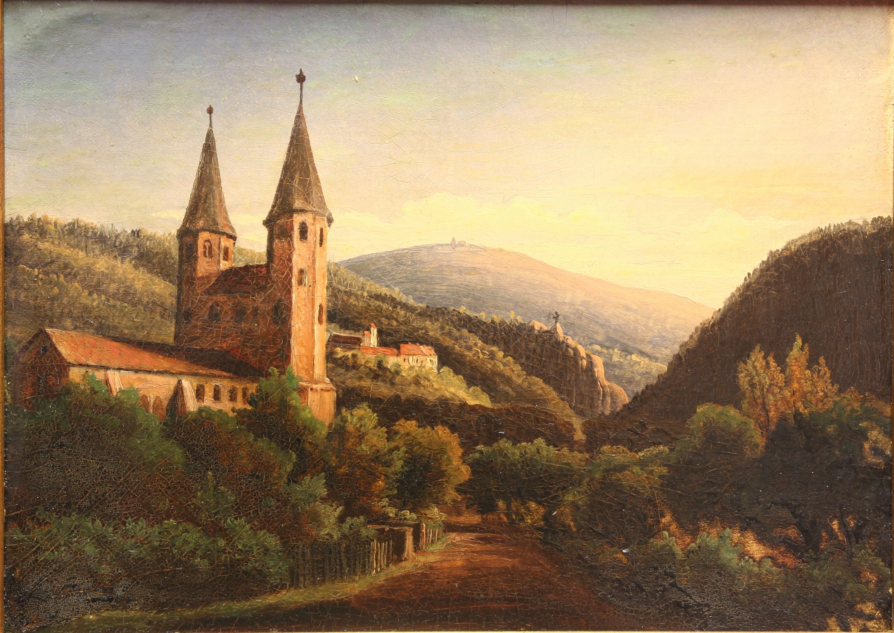 Ilsetal mit Klosterkirche Drübeck (Harzmuseum Wernigerode CC BY-NC-SA)