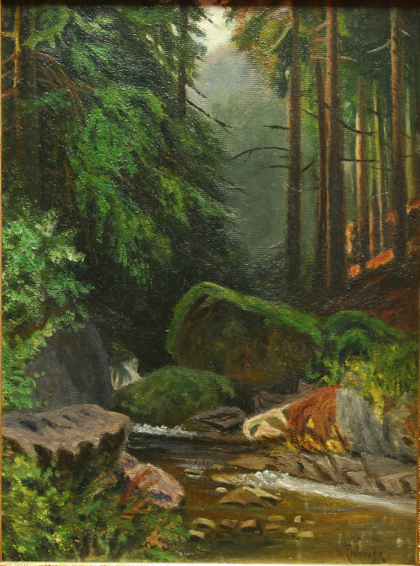 Waldinterieur mit Fichten (Harzmuseum Wernigerode CC BY-NC-SA)