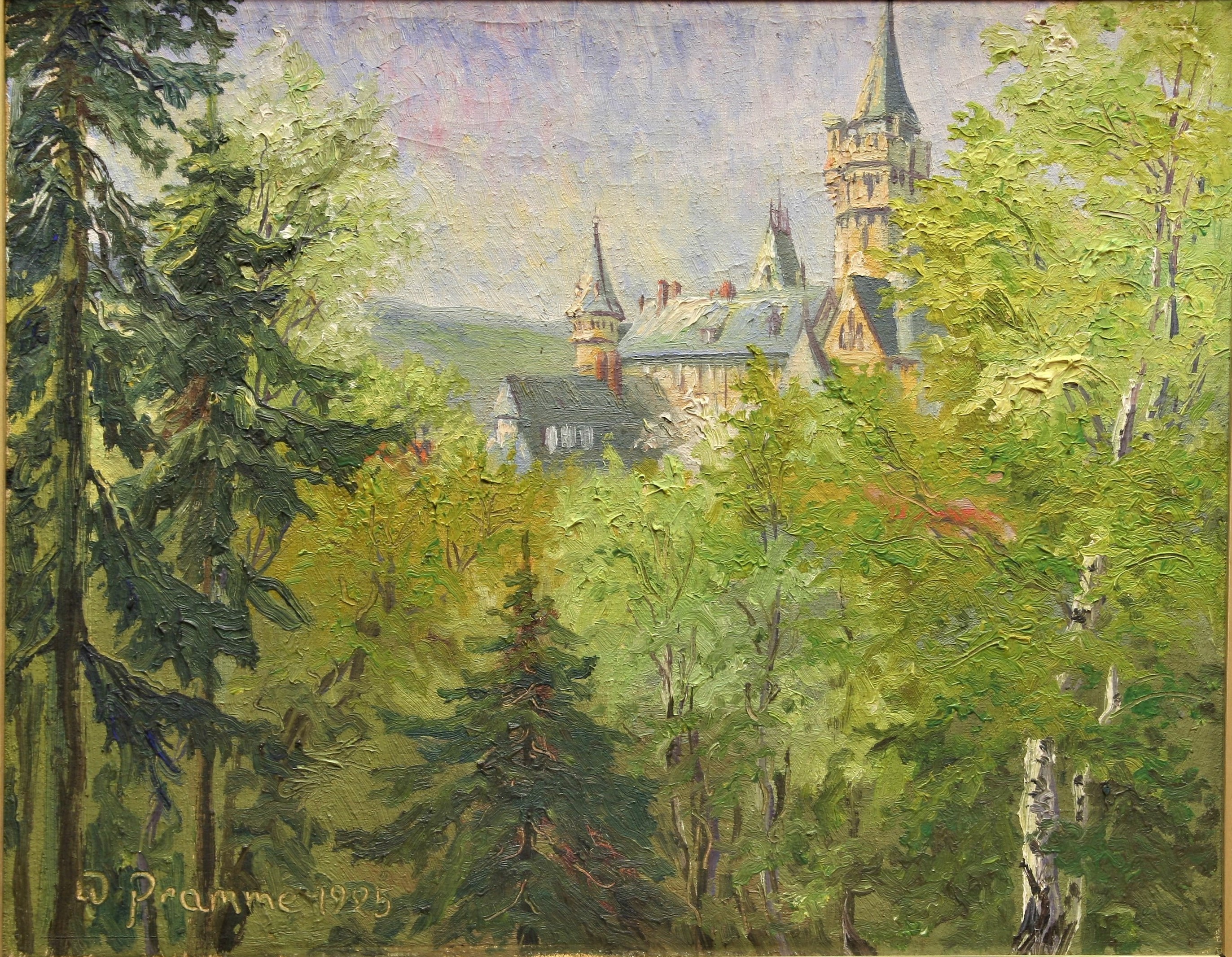 Blick zum Schloss vom Agnesberg, 1925 (Harzmuseum Wernigerode CC BY-NC-SA)