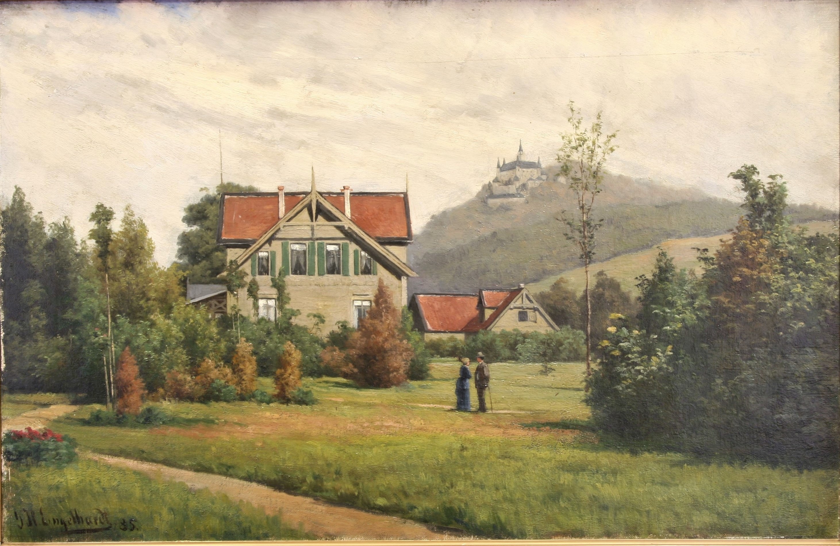 Blick von Hasserode zum Schloss, 1885 (Harzmuseum Wernigerode CC BY-NC-SA)