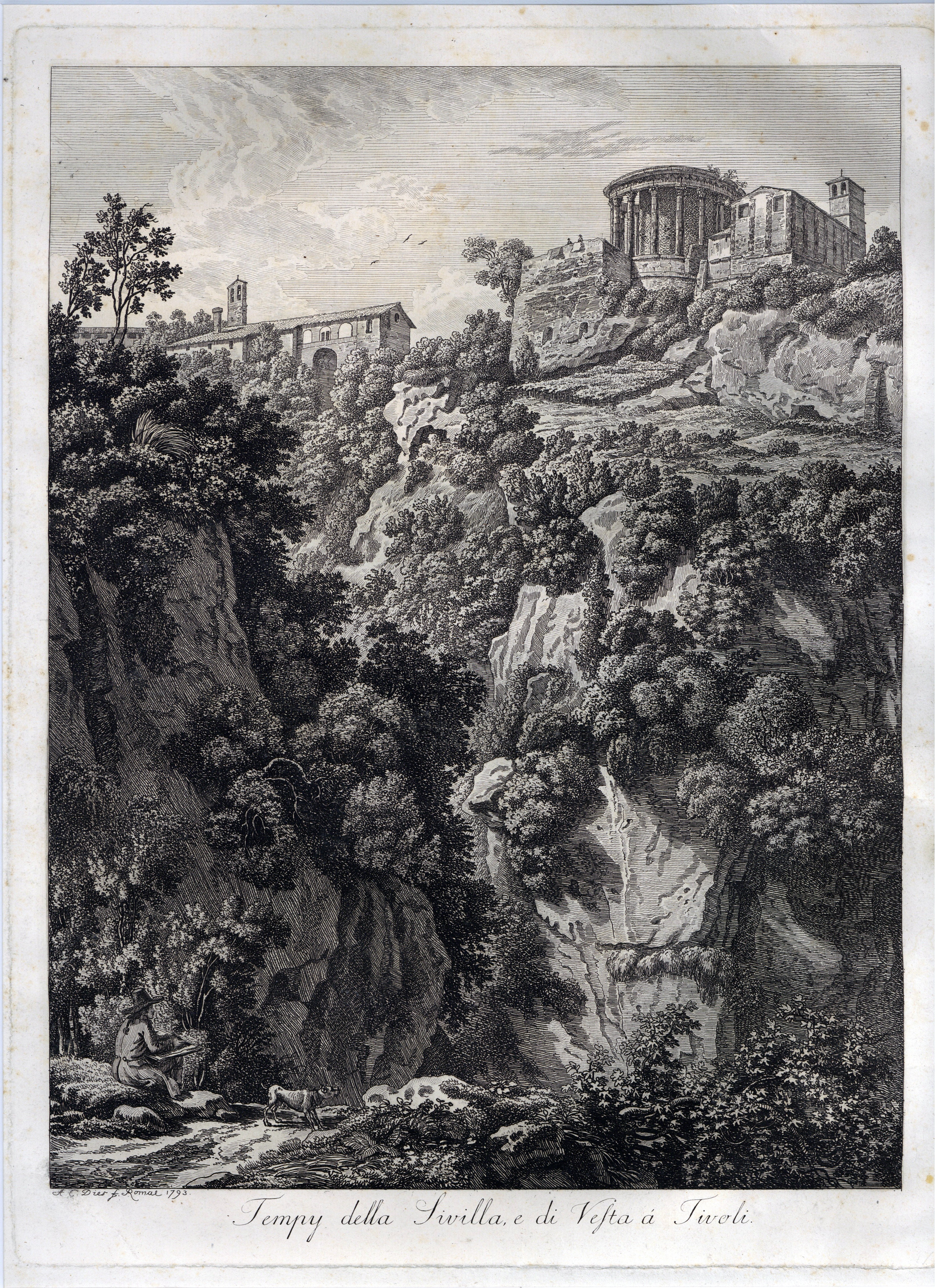 Tempy della Sivilla, e di Vesta à Tivoli (Winckelmann-Museum Stendal CC BY-NC-SA)