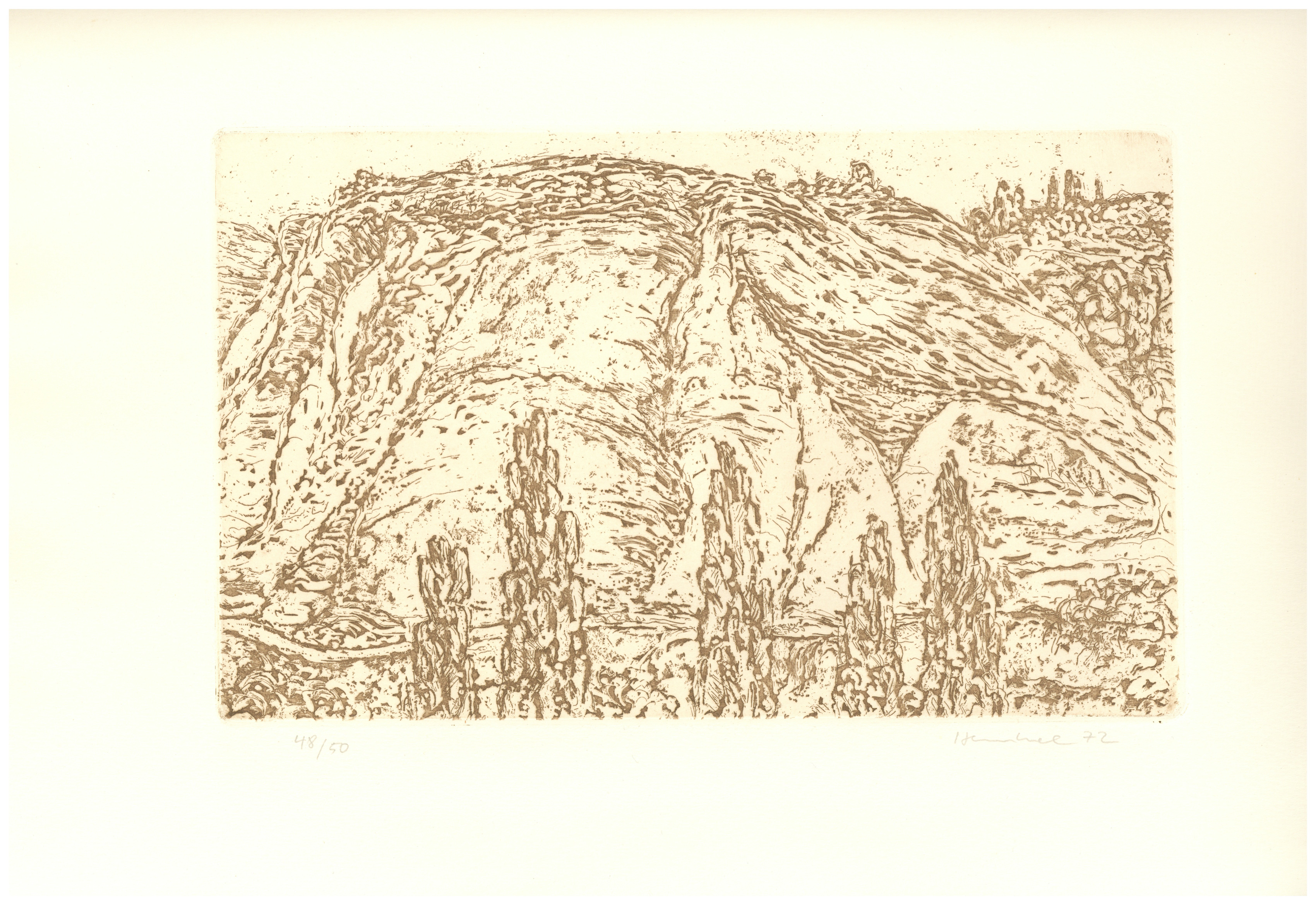 Mappe "Grusinische Landschaften"; Berg bei Tblissi (Winckelmann-Museum Stendal CC BY-NC-SA)