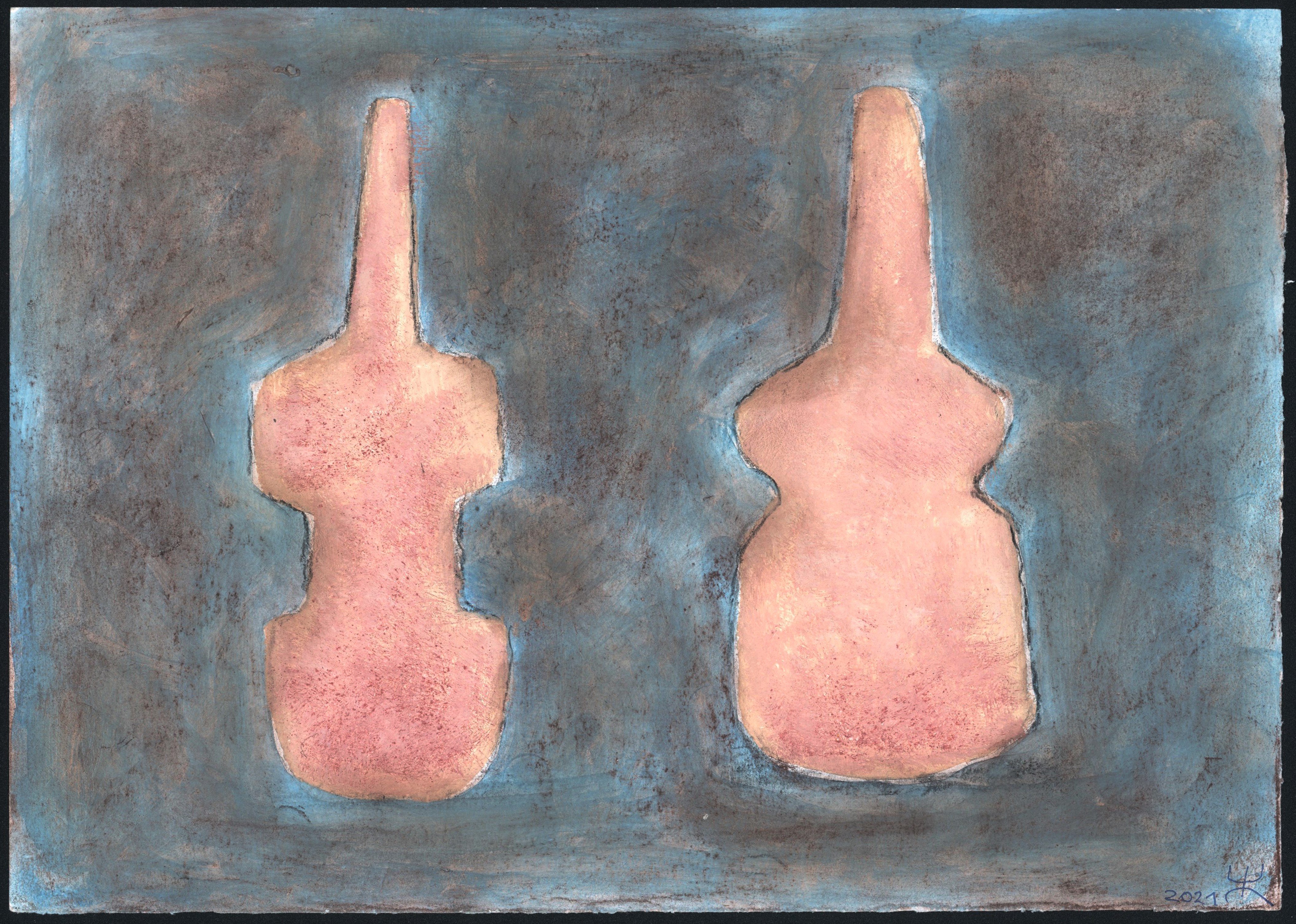 Zwei Violin-Idole (Winckelmann-Museum Stendal CC BY-NC-SA)