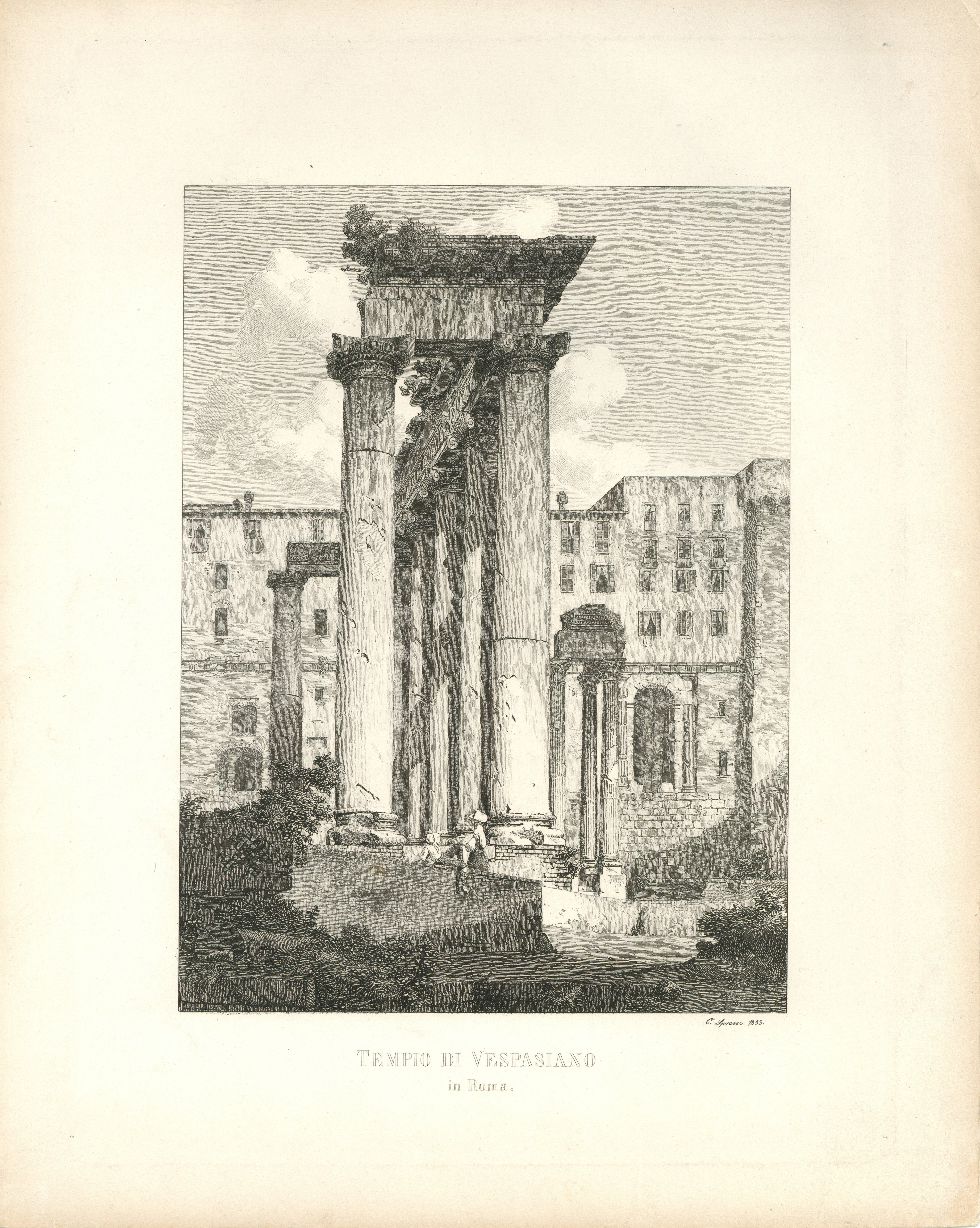Tempio di Vespasiano in Roma (Winckelmann-Museum Stendal CC BY-NC-SA)