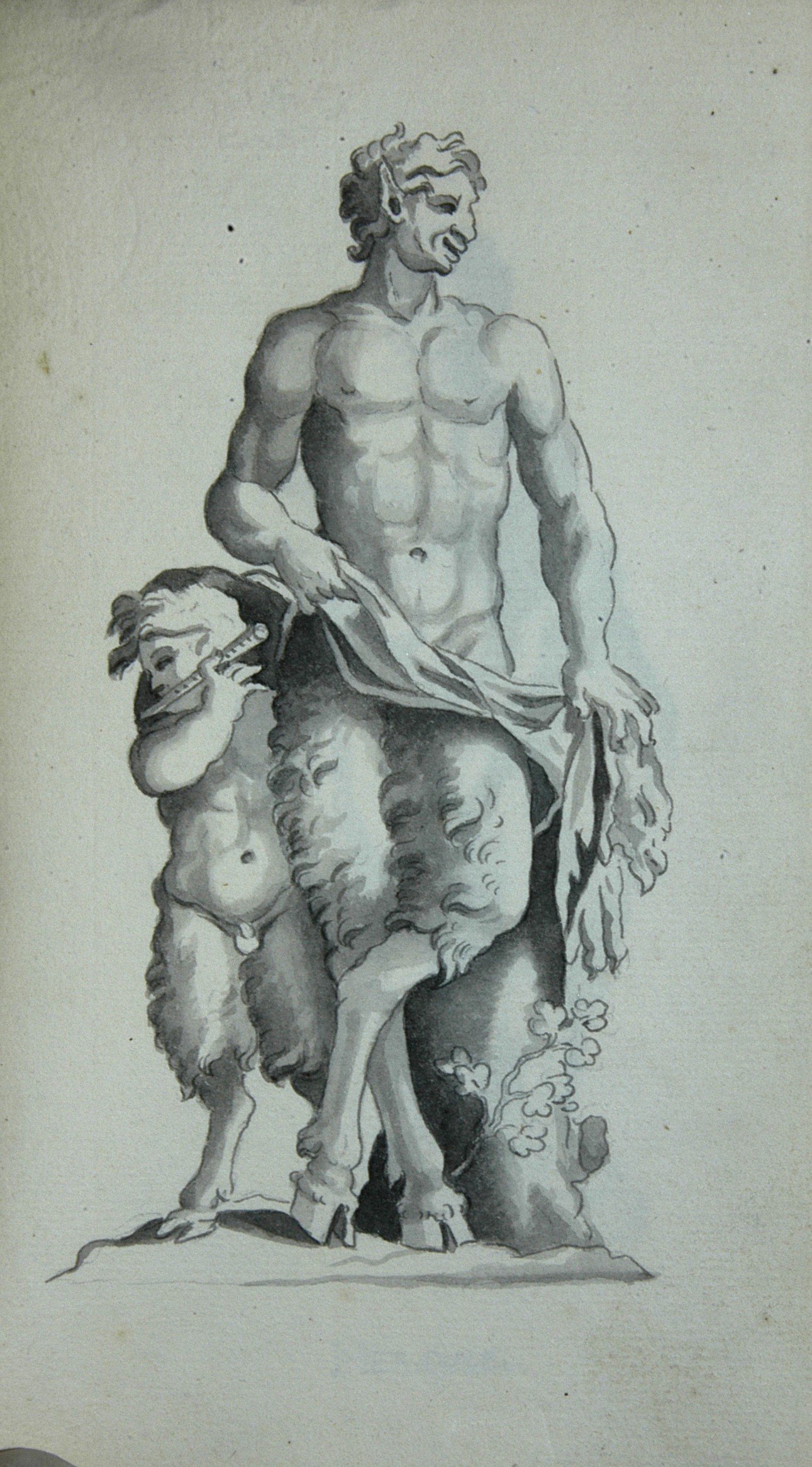 Satyr in Begleitung eines Puttos in der Gestalt eines Satyrn (Winckelmann-Museum Stendal CC BY-NC-SA)