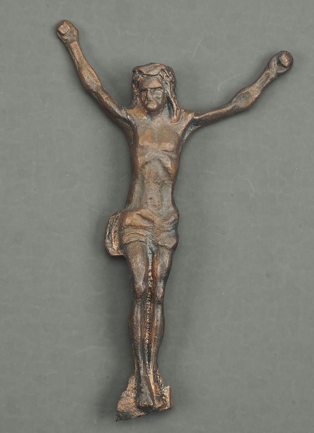 Bronzeplastik, gekreuzigter Jesus, Variante 1 (Museum Weißenfels - Schloss Neu-Augustusburg CC BY-NC-SA)