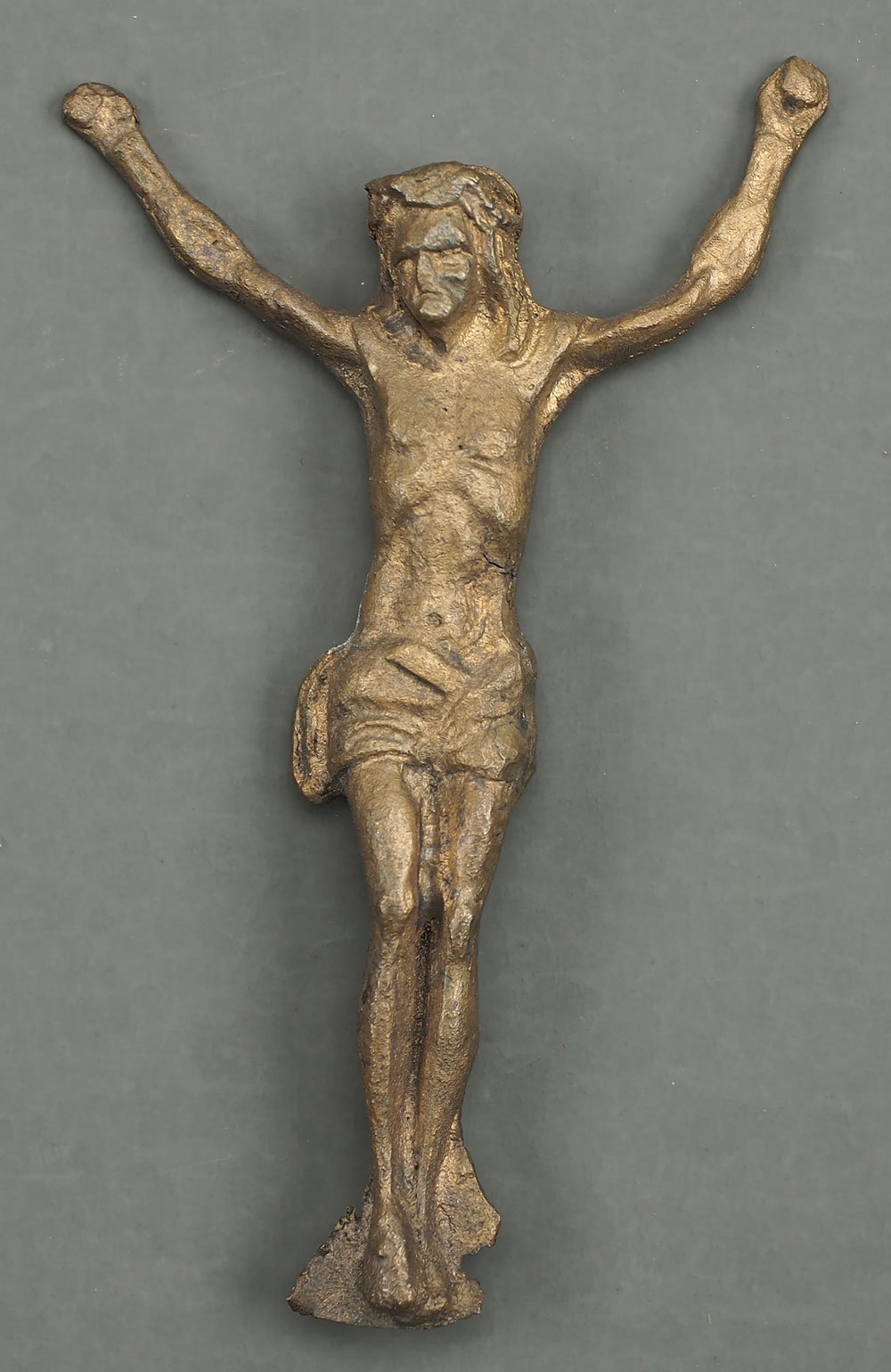 Bronzeplastik, gekreuzigter Jesus, Variante 1 (Museum Weißenfels - Schloss Neu-Augustusburg CC BY-NC-SA)
