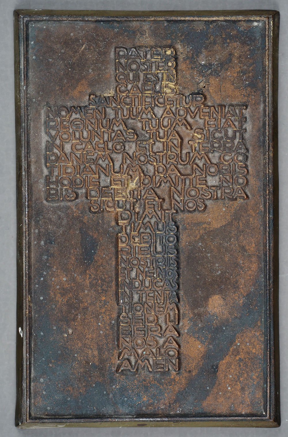 Bronzeplakette mit Gebetsinschrift (Museum Weißenfels - Schloss Neu-Augustusburg CC BY-NC-SA)