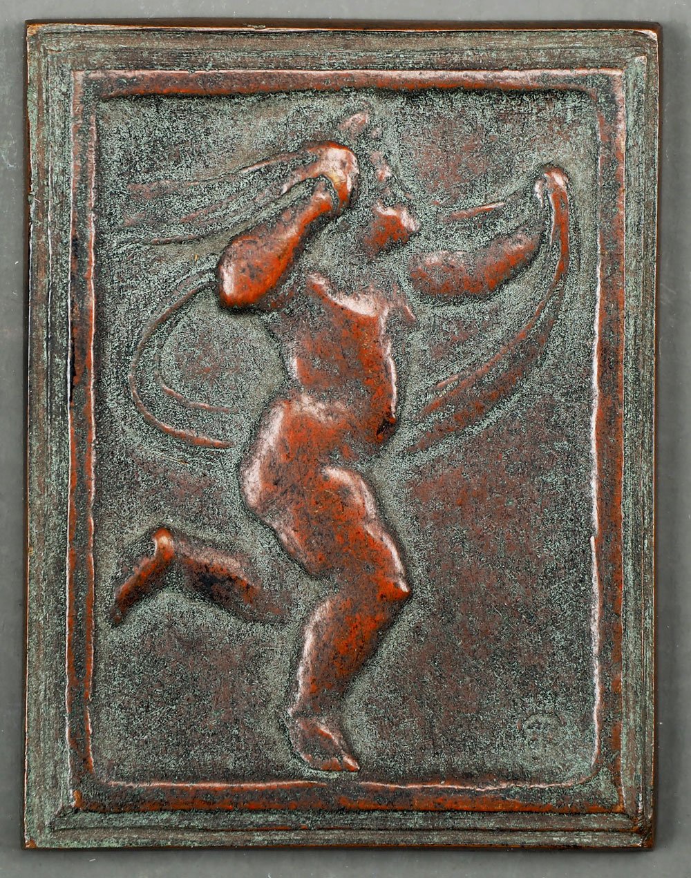 Bronzeplaktte mit Putto (Museum Weißenfels - Schloss Neu-Augustusburg CC BY-NC-SA)