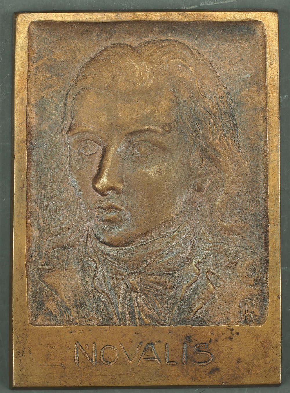 Bronzeplakette Georg Philipp Friedrich von Hardenberg (Novalis) (Museum Weißenfels - Schloss Neu-Augustusburg CC BY-NC-SA)