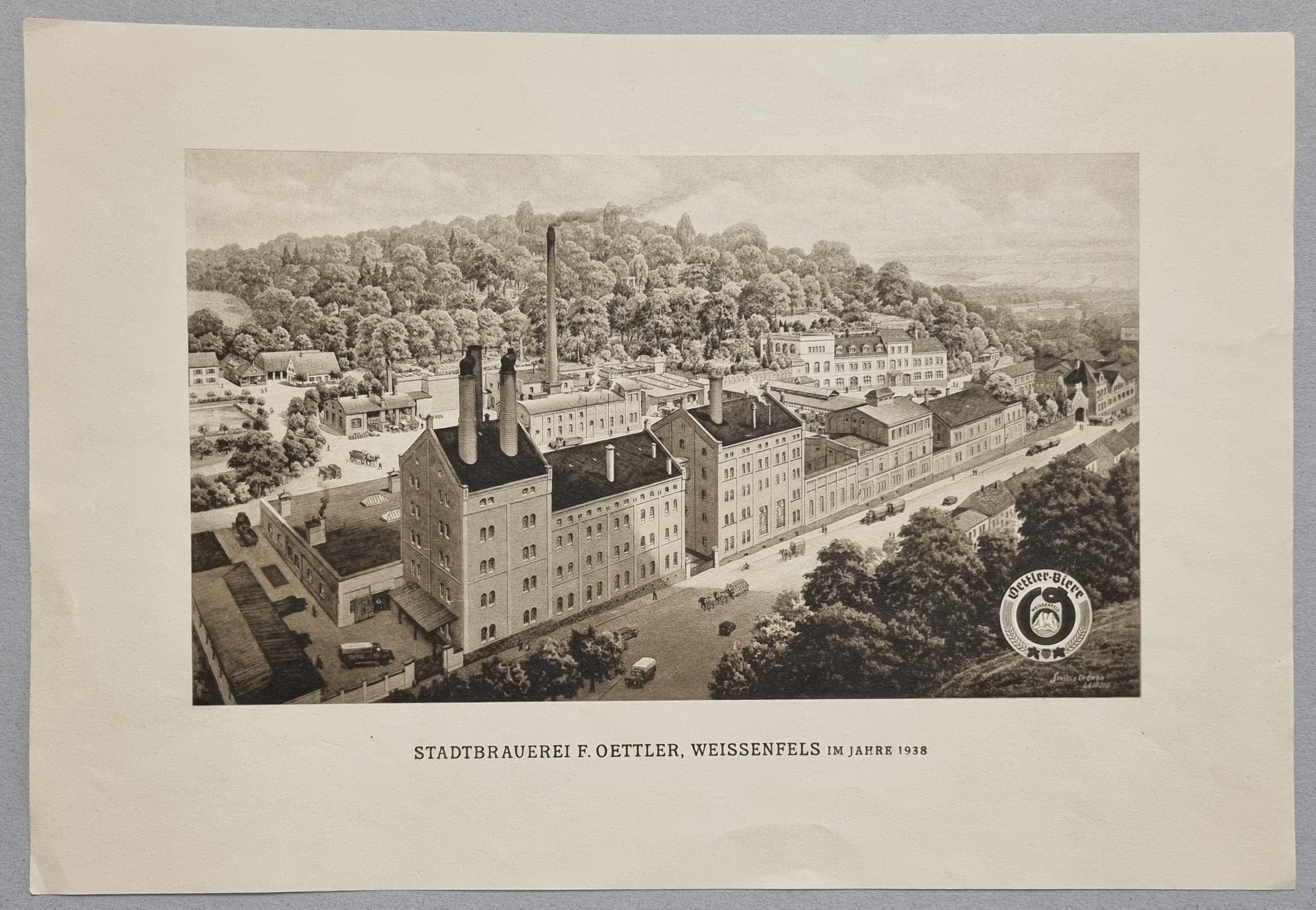 Stadtbrauerei F. Oettler, Weißenfels im Jahre 1938 (Museum Weißenfels - Schloss Neu-Augustusburg CC BY-NC-SA)