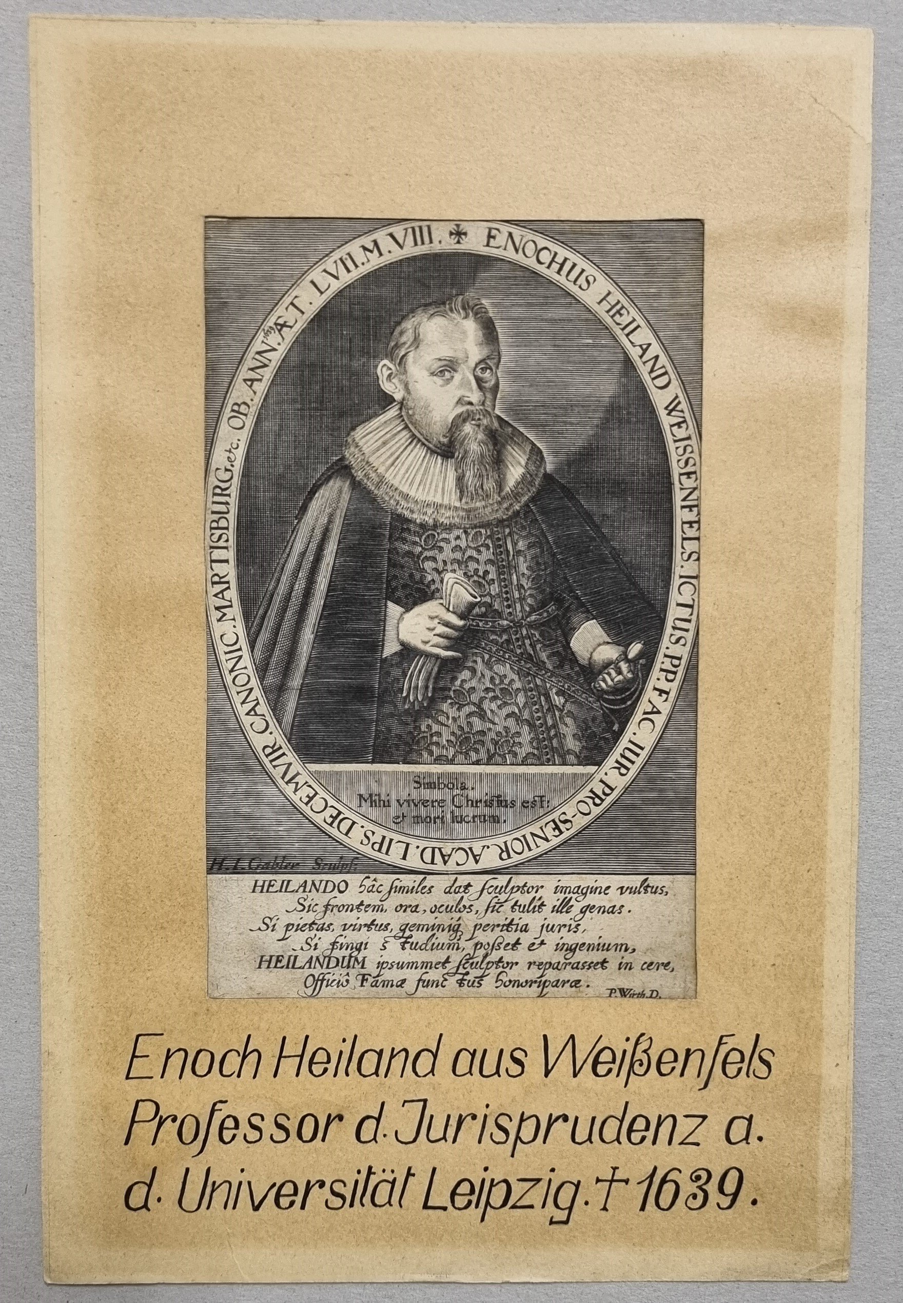 Porträt von Enoch Heiland (Museum Weißenfels - Schloss Neu-Augustusburg CC BY-NC-SA)
