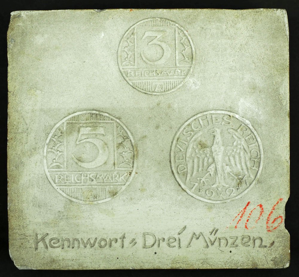 Gipsabdruck von drei Münzen, Kurt Pötzsch (Museum Weißenfels - Schloss Neu-Augustusburg CC BY-NC-SA)