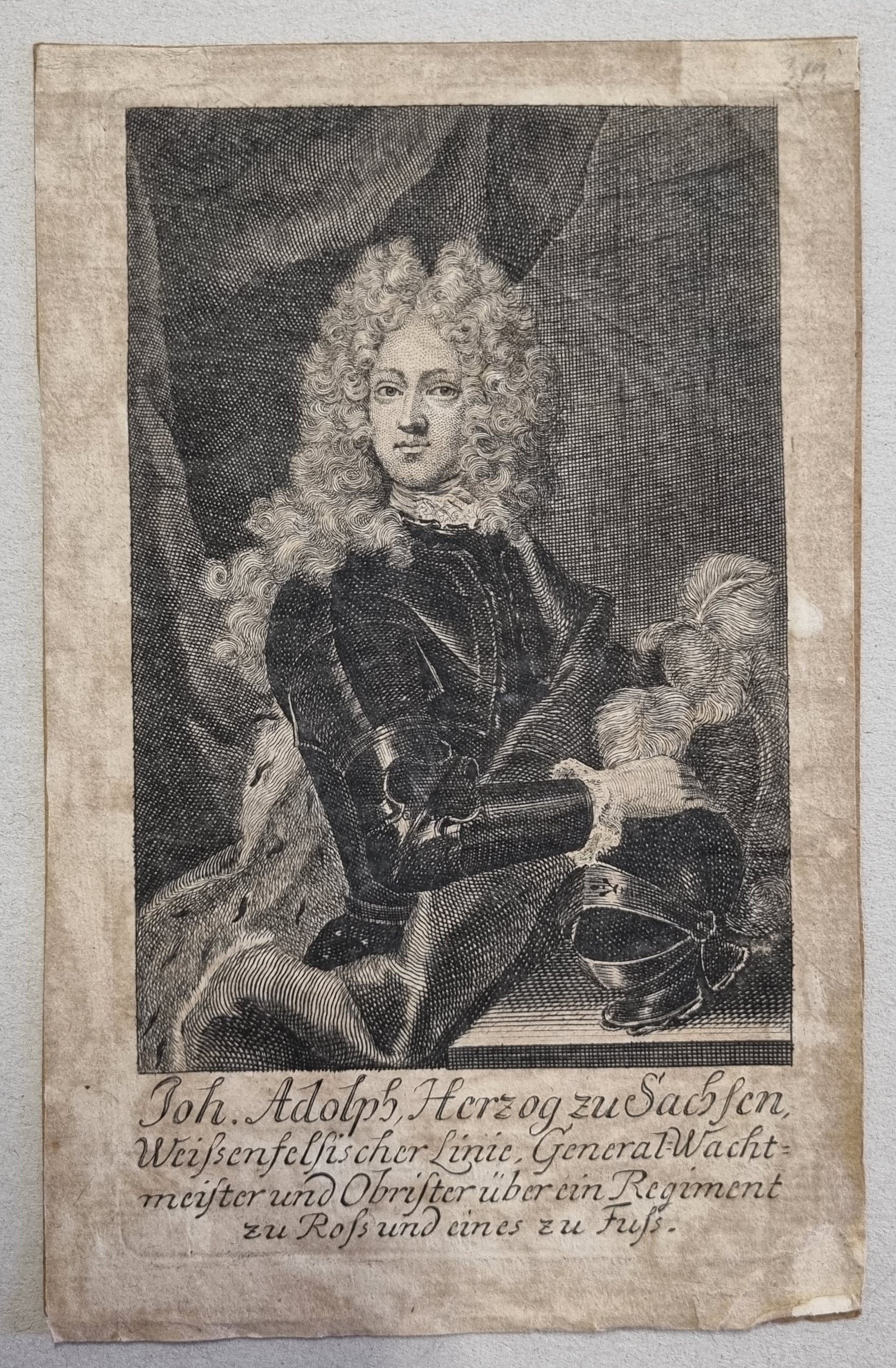 Porträt von Herzog Johann Adolph II. von Sachsen-Weißenfels, 1. Hälfte 18. Jahrhundert (Museum Weißenfels - Schloss Neu-Augustusburg CC BY-NC-SA)