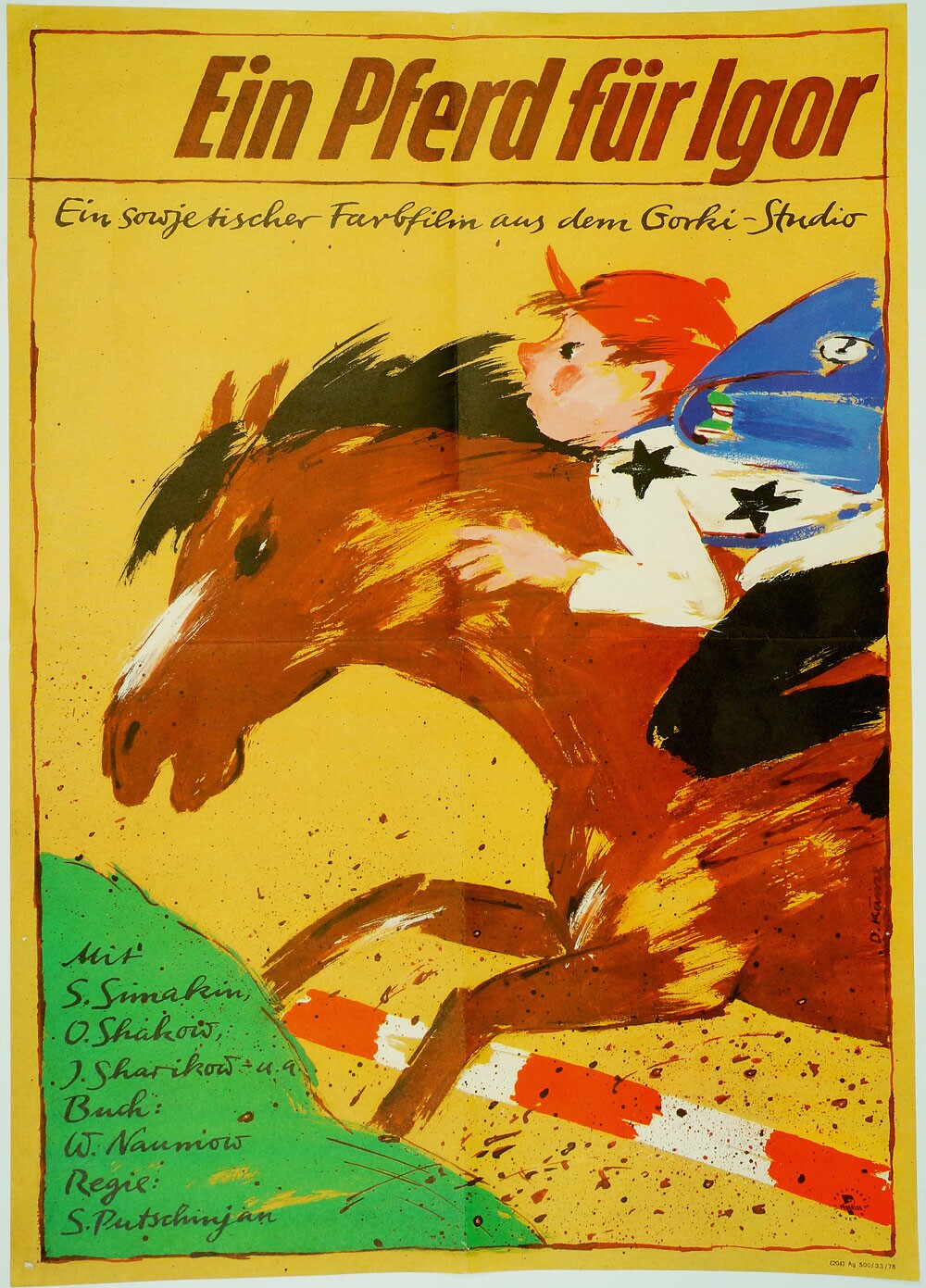 Kinoplakat, Ein Pferd für Igor, 1978 (Museum Weißenfels CC BY-NC-SA)