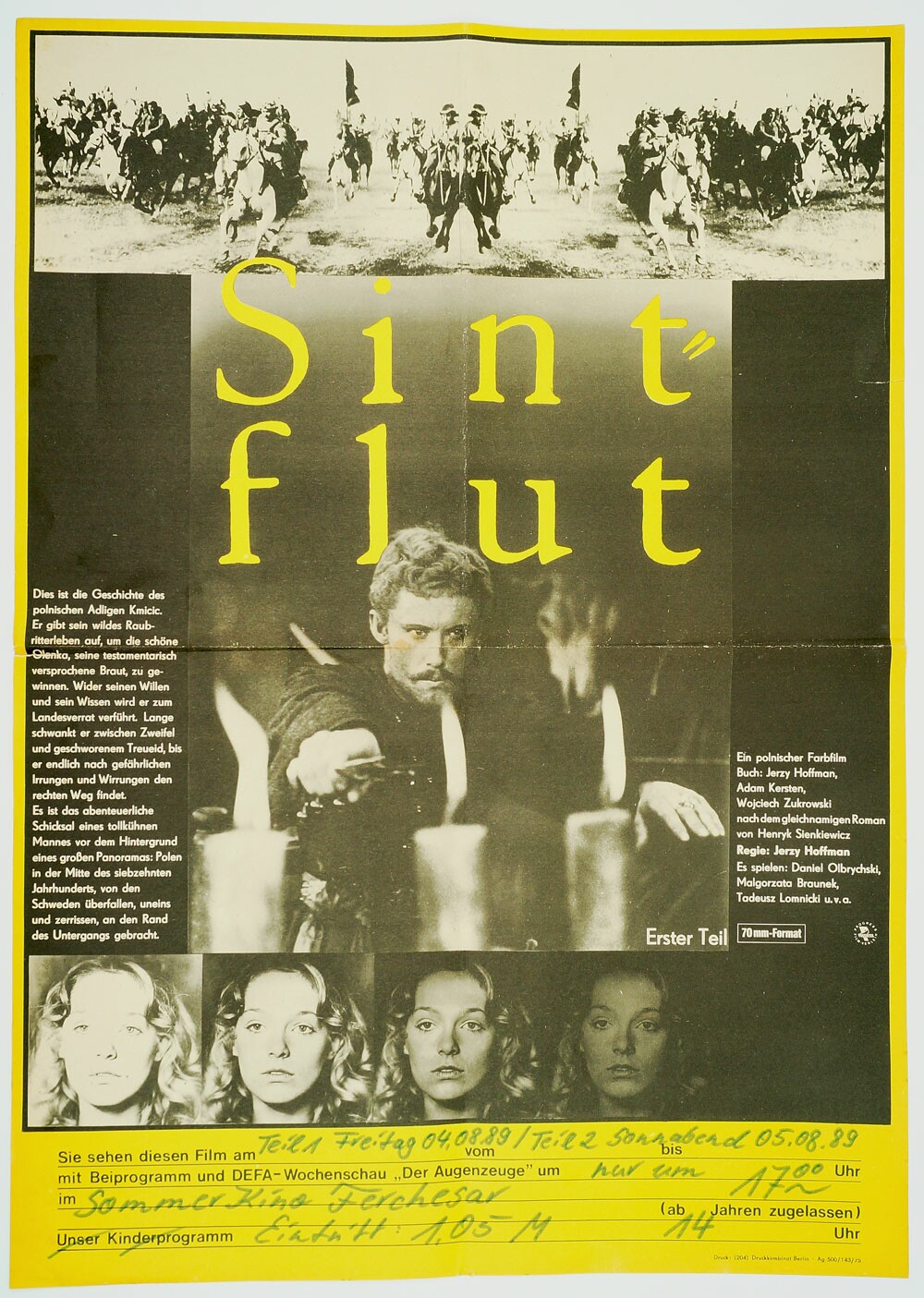 Kinoplakat, für den polnischen Film Sintflut, 1974 (Museum Weißenfels CC BY-NC-SA)