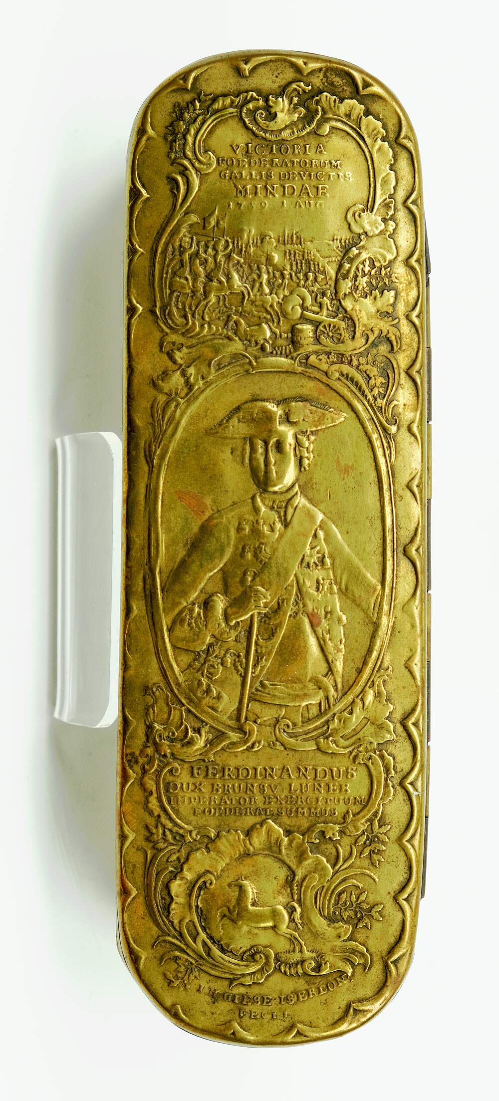 Iserlohner Tabaksdose, 12 Schlachten Friedrich II., 1761 (Museum Weißenfels CC BY-NC-SA)
