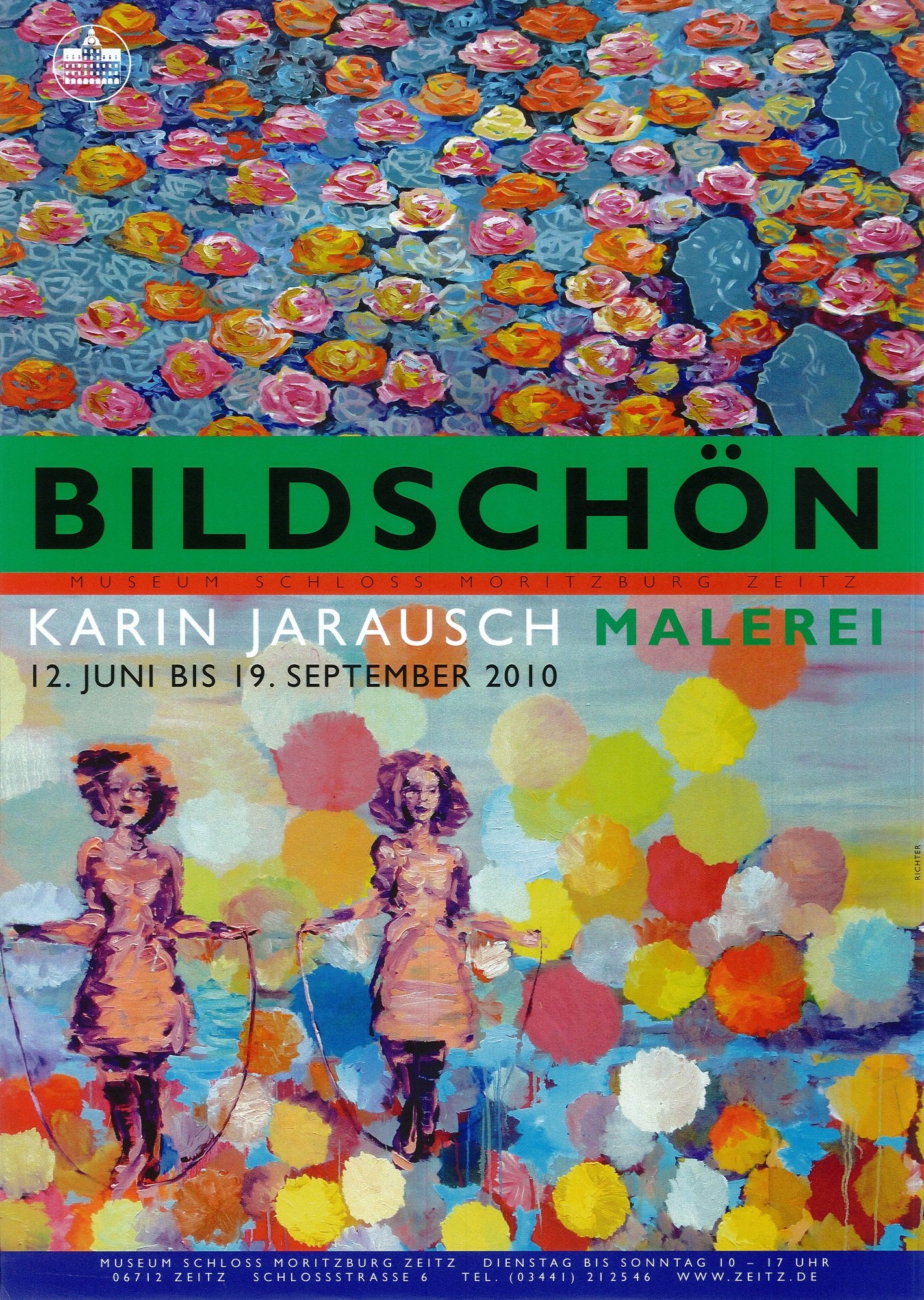 Ausstellungsplakat "Bildschön. Karin Jarusch Malerei" (Museum Schloss Moritzburg Zeitz CC BY-NC-SA)