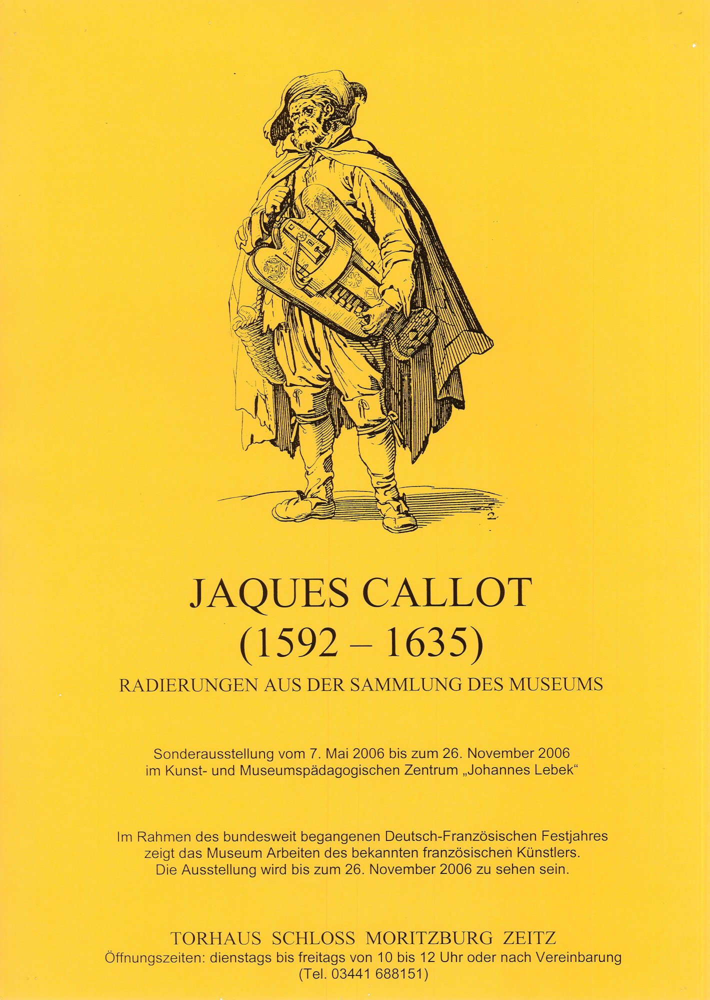 Plakat "Jaques Callot (1592-1635)" (Museum Schloss Moritzburg Zeitz RR-R)