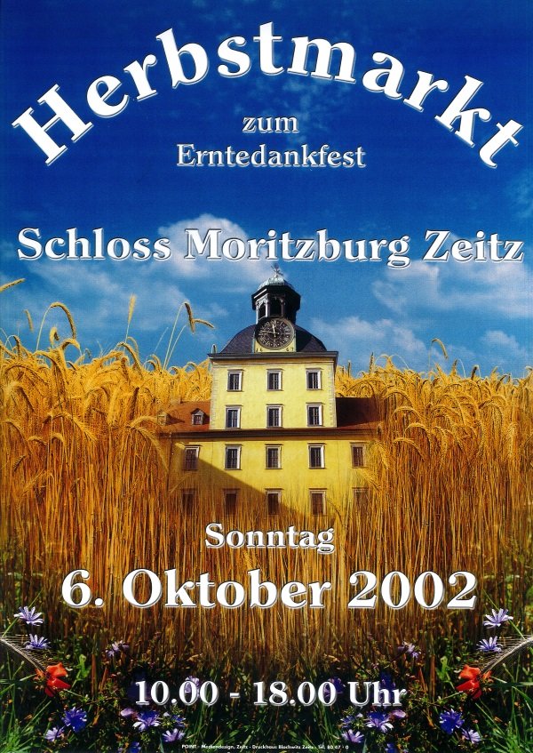 Plakat "Herbstmarkt zum Erntedankfest" (Museum Schloss Moritzburg Zeitz RR-R)