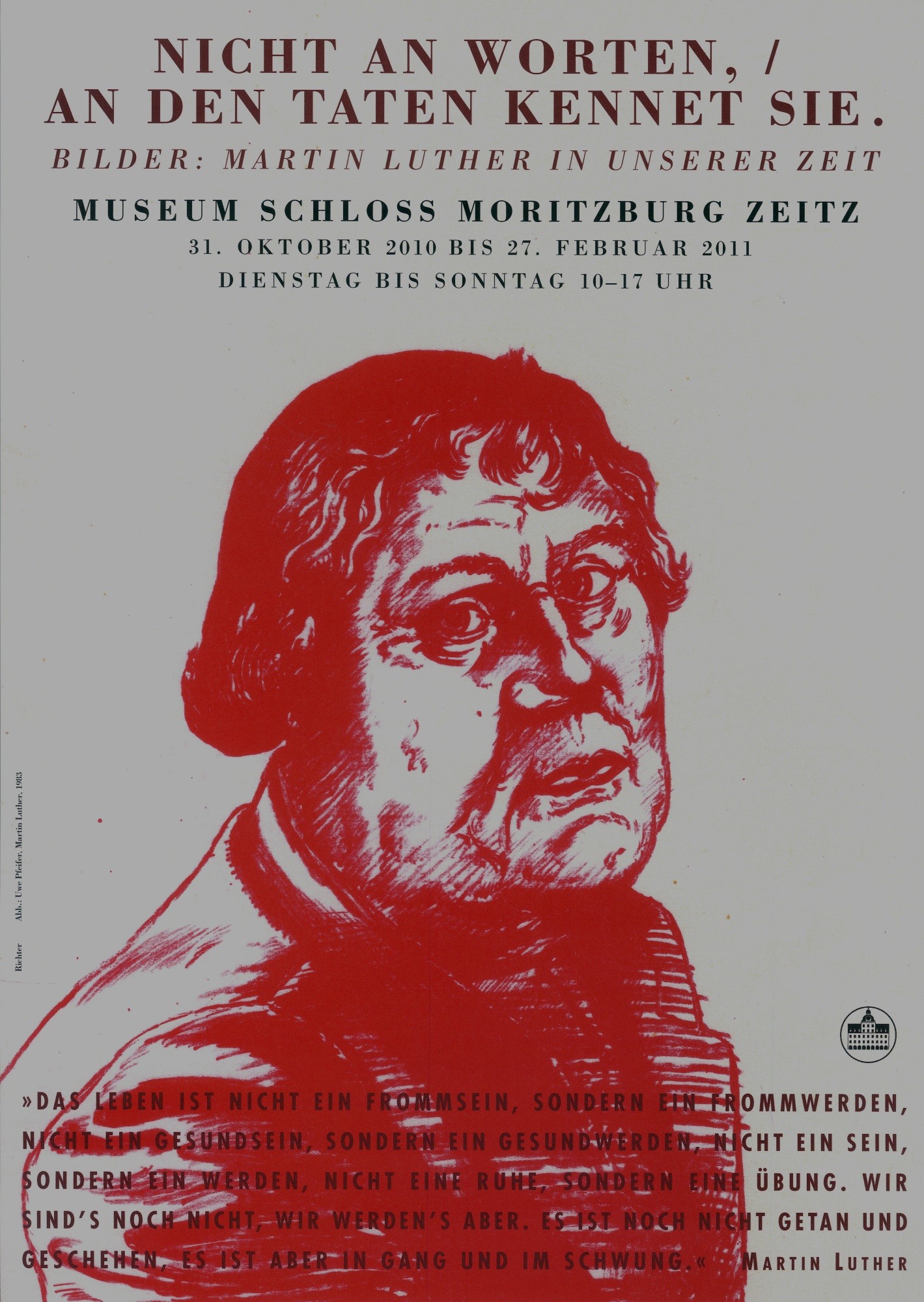 Werbeplakat für Luther-Ausstellung (Museum Schloss Moritzburg Zeitz CC BY-NC-SA)