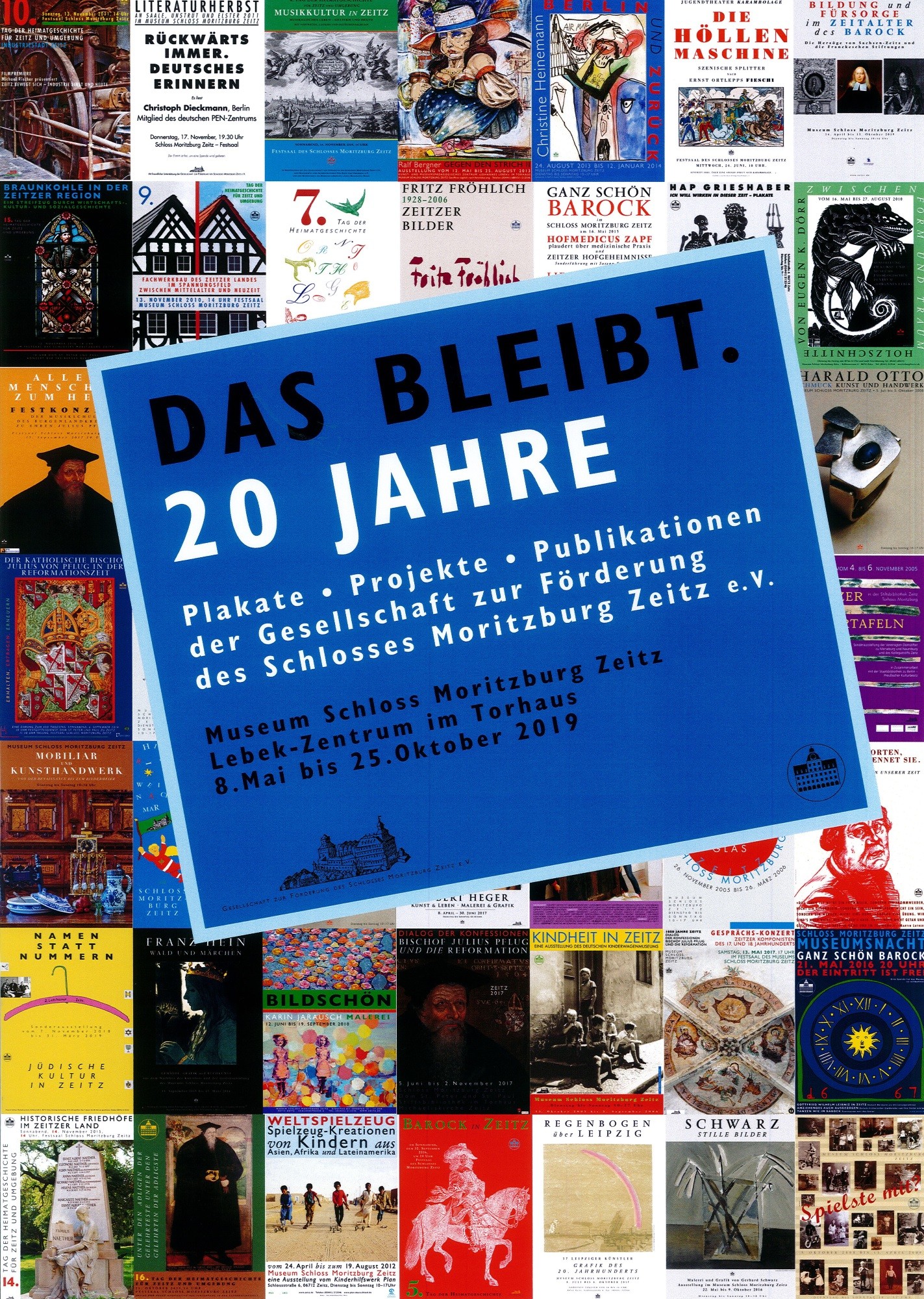 Werbeplakat für Sonderausstellung DAS BLEIBT (Museum Schloss Moritzburg Zeitz CC BY-NC-SA)