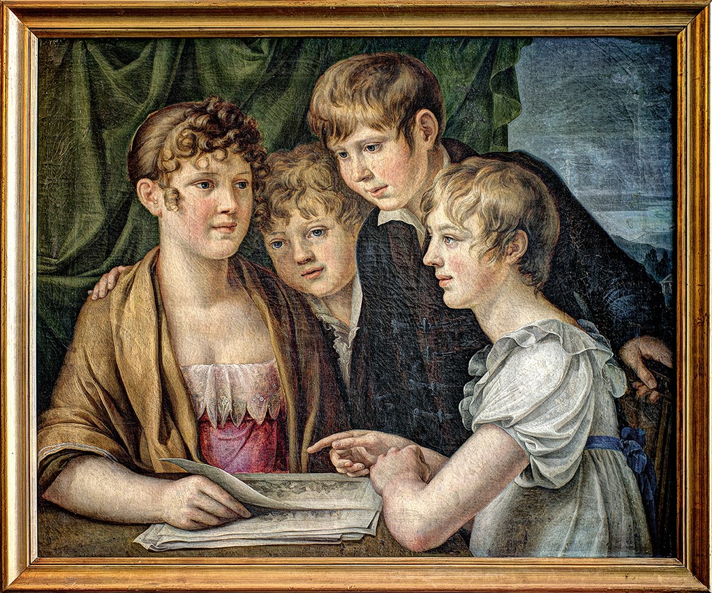 Kindergruppe von J. H. Beck (1788-1875) (Museum Schloss Moritzburg Zeitz RR-R)