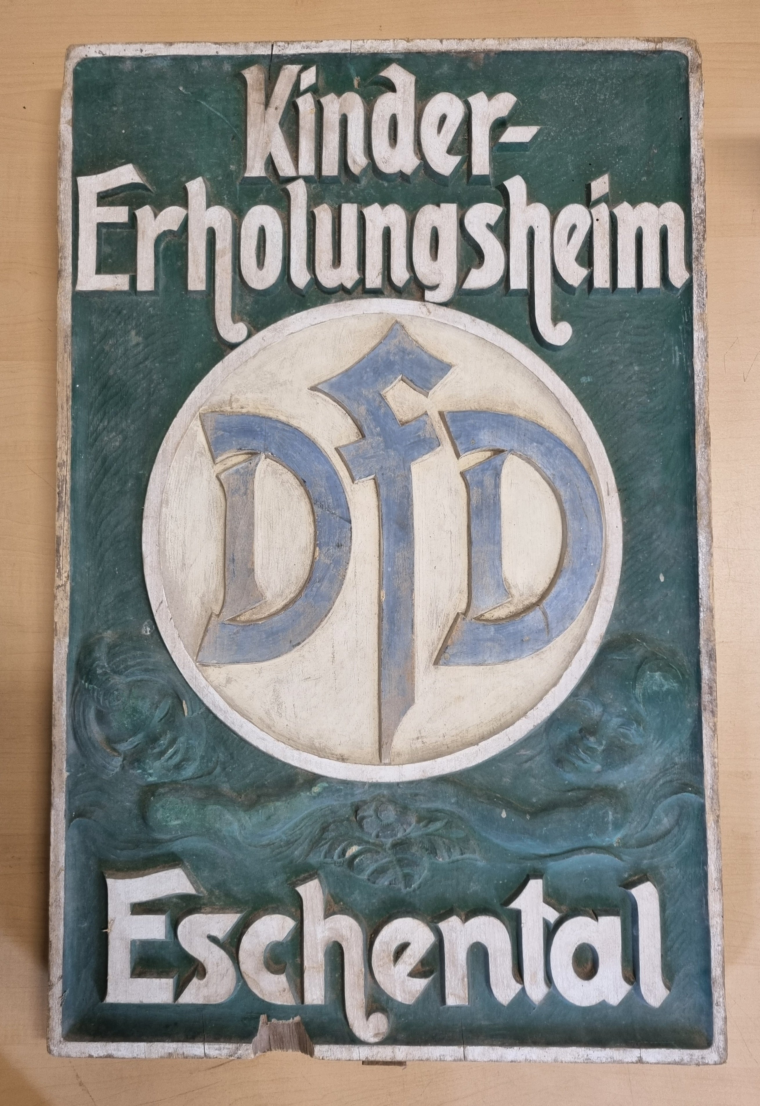 Schild Kinder - Erholungsheim Eschental (Spengler-Museum CC BY-NC-SA)