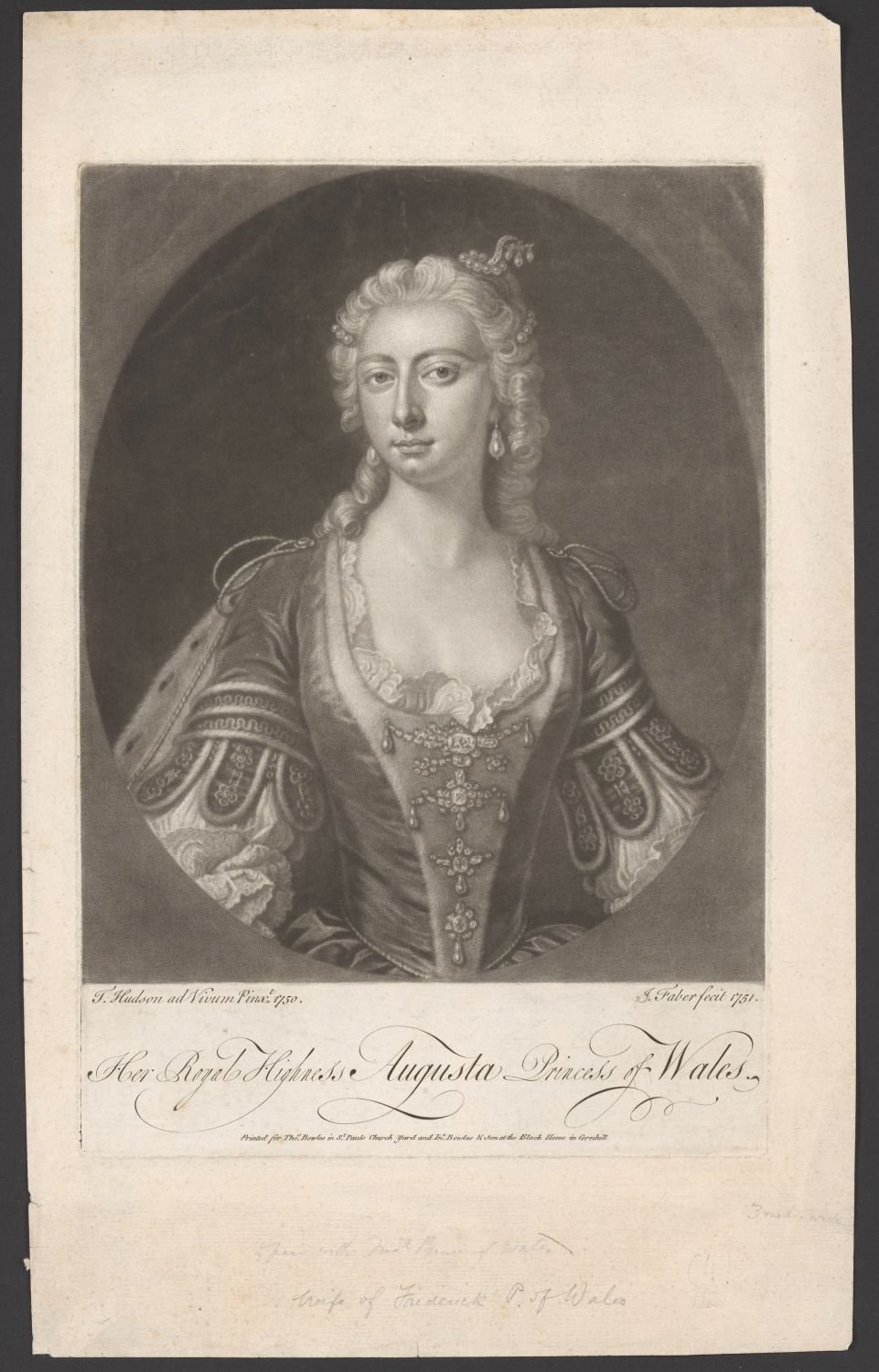 Porträt Augusta von Sachsen-Gotha-Altenburg (1719-1772) (Stiftung Händel-Haus CC BY-NC-SA)