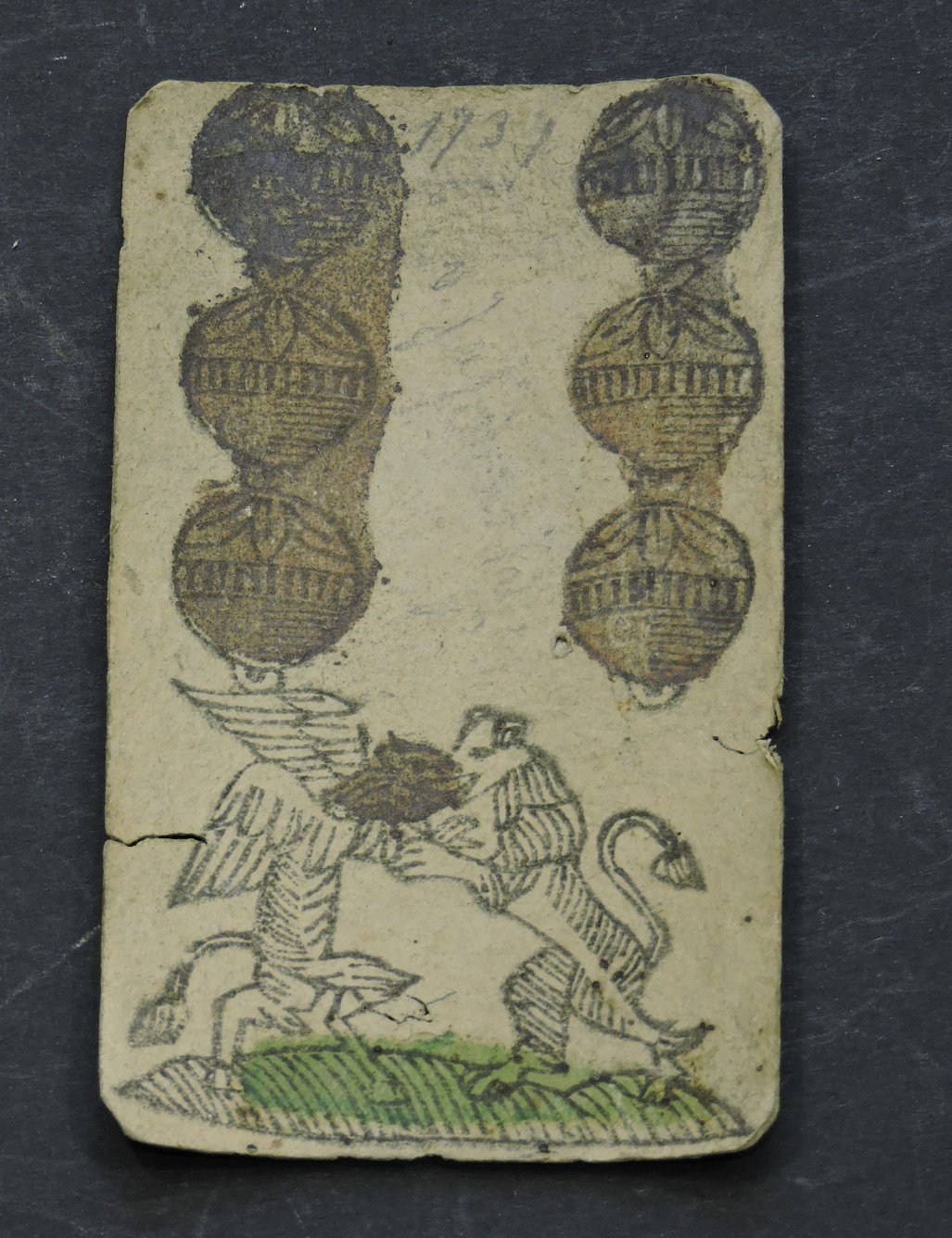 Spielkarte- Schellen 6 (Kreismuseum Jerichower Land, Genthin CC BY-NC-SA)