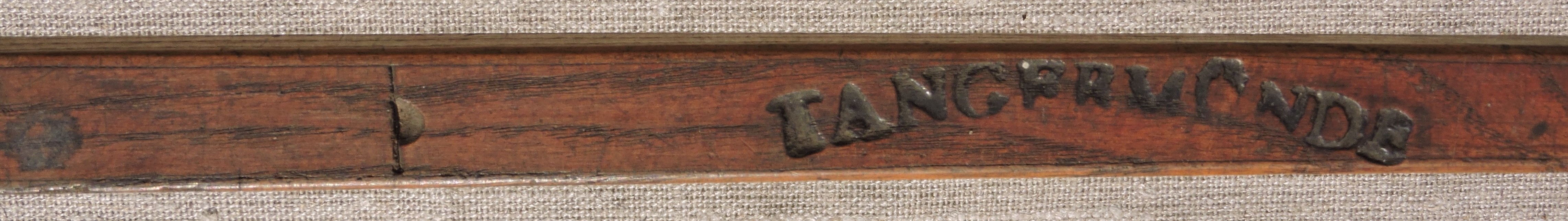 Hölzerne Elle mit Eichstempel Tangermünde und Inschrift (Kreismuseum Jerichower Land CC BY-NC-SA)