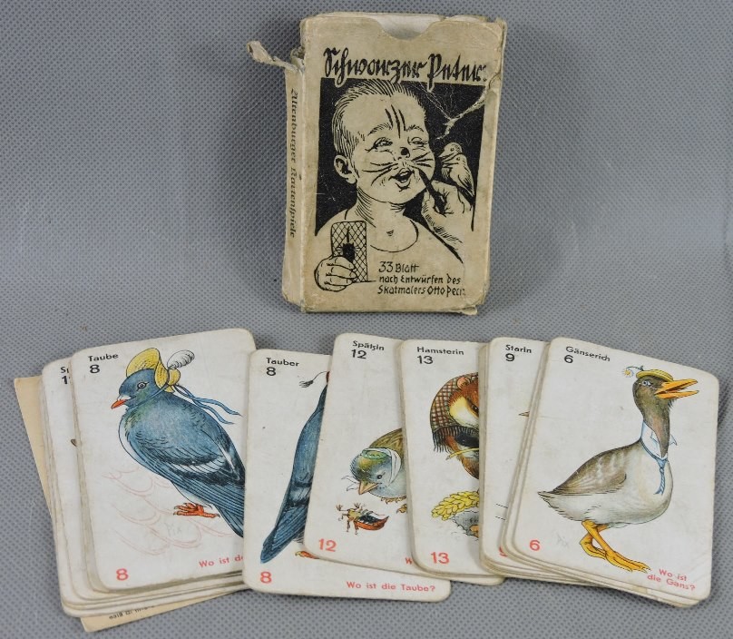 Kartenspiel "Schwarzer Peter" mit Tiermotiven (Kreismuseum Jerichower Land CC BY-NC-SA)