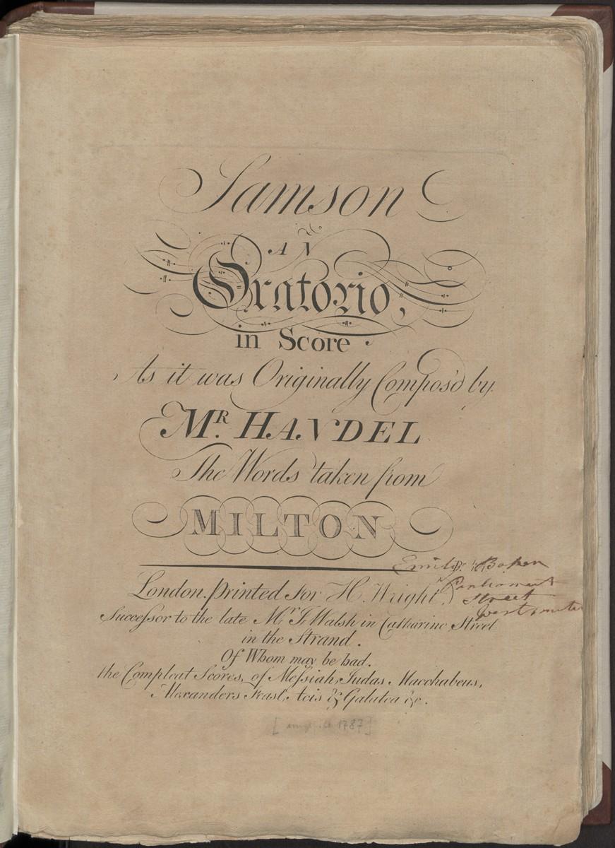 Samson, an oratorio, Abbildung 5 (Stiftung Händel-Haus Halle CC BY-NC-SA)