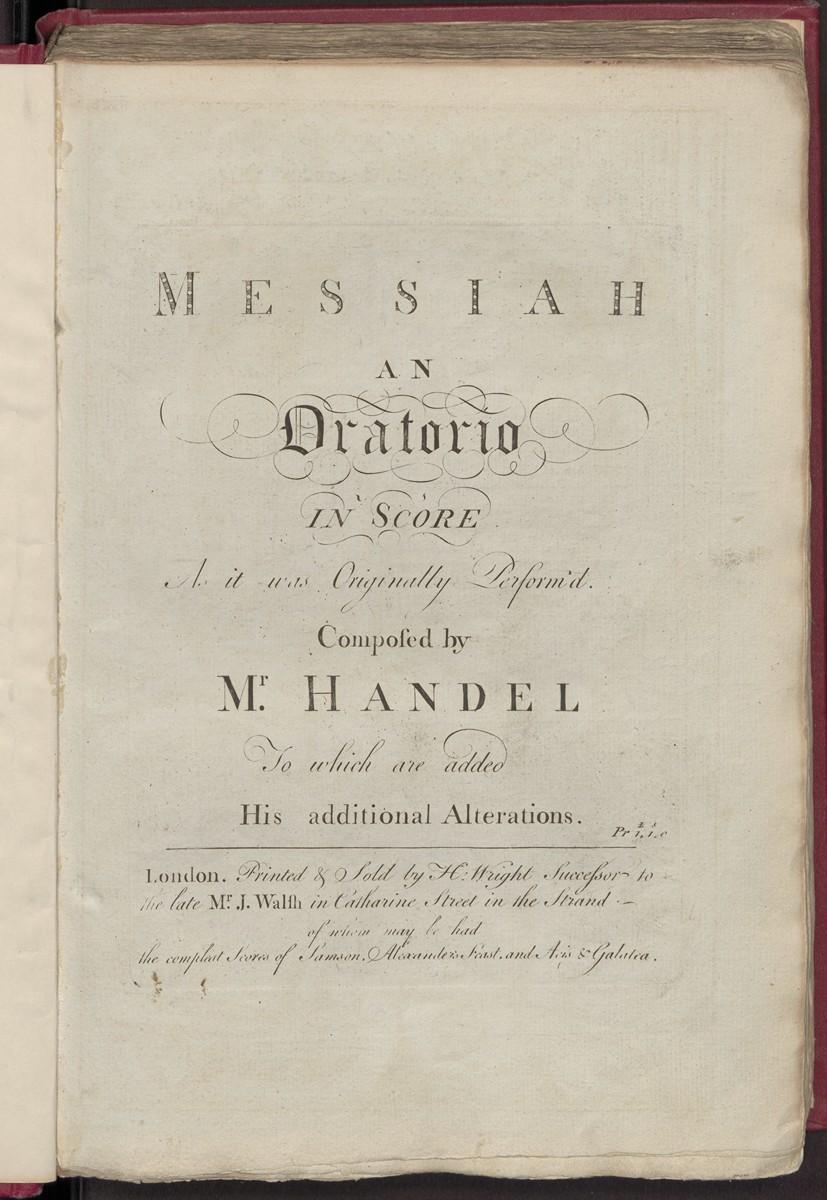 Messiah, an oratorio :: Stiftung Händel-Haus Halle ...