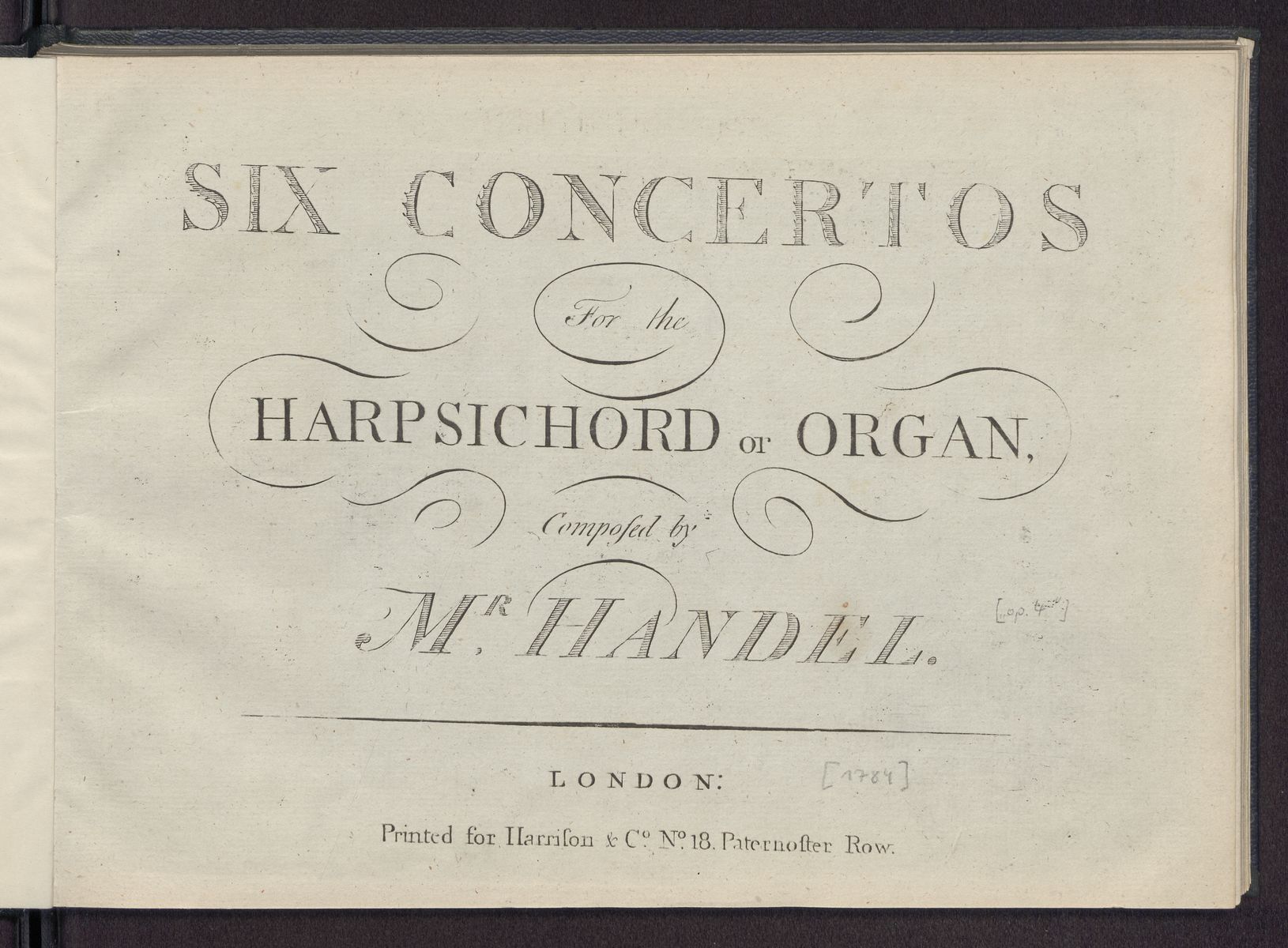 Six concertos for the harpsichord or organ, Abbildung 5 (Stiftung Händel-Haus Halle CC BY-NC-SA)