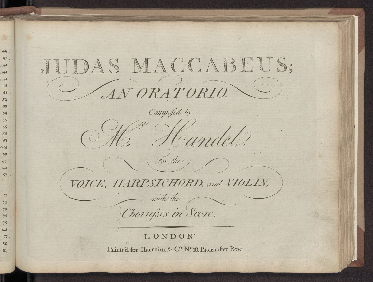 Judas Maccabaeus; an Oratorio, Abbildung 1 (Stiftung Händel-Haus Halle CC BY-NC-SA)
