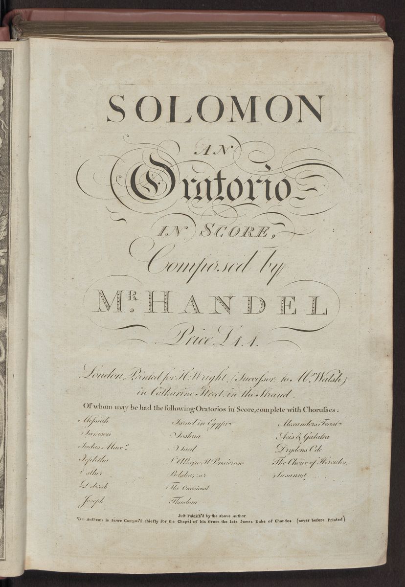 Solomon an Oratorio in Score, Abbildung 8 (Stiftung Händel-Haus Halle CC BY-NC-SA)