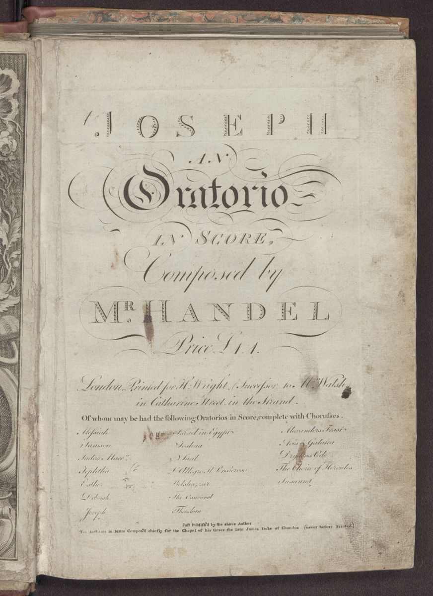 Joseph, an oratorio in score, Abbildung 7 (Stiftung Händel-Haus Halle CC BY-NC-SA)