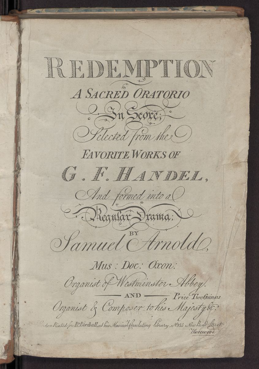 Redemption : A Sacred Oratorio. In Score, Abbildung 4 (Stiftung Händel-Haus Halle CC BY-NC-SA)