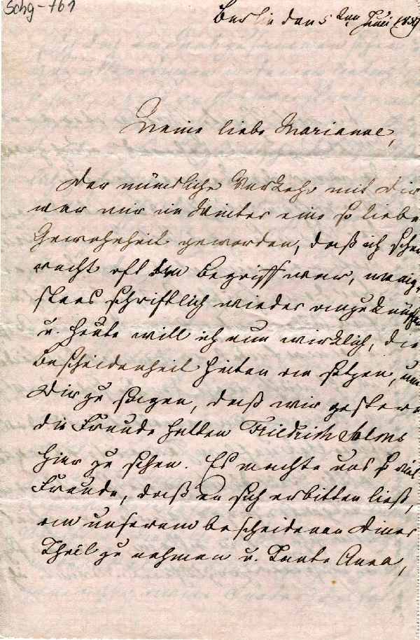 Berlin d. 05. Juni 1859 Tante Maria an Marianne (Schloß Wernigerode GmbH RR-F)