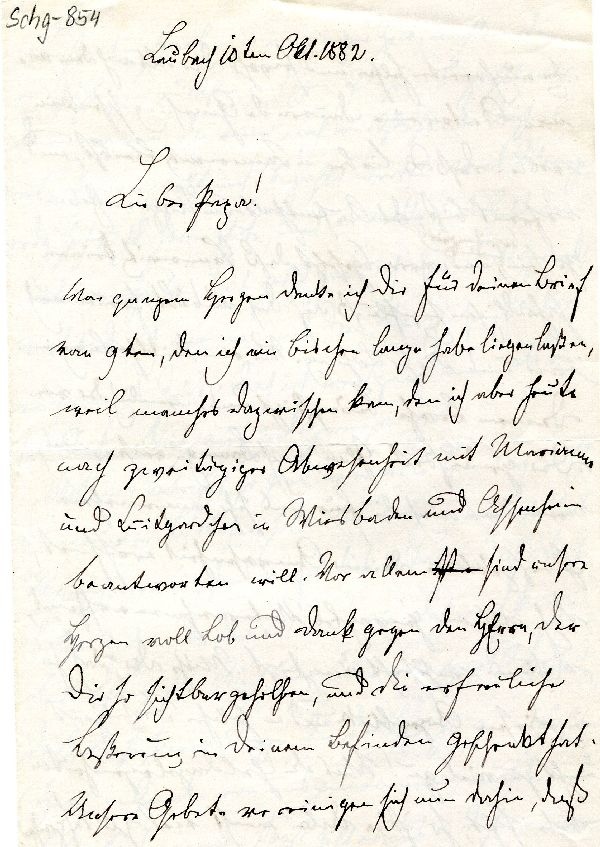 Laubach d. 10. October 1882 Friedrich an Papa (Schloß Wernigerode GmbH RR-F)