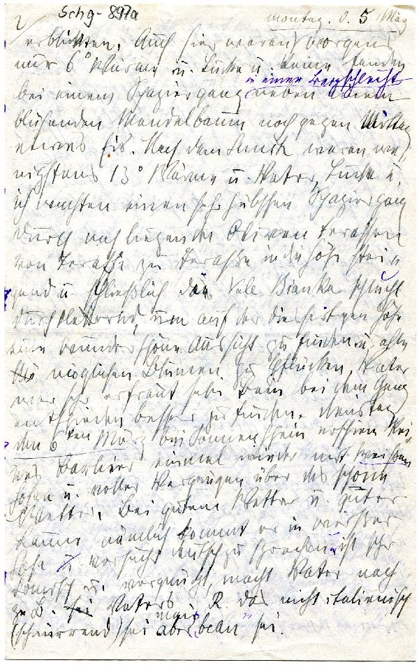 Reisebericht Italien: Montag d. 05. März 1900 (Schloß Wernigerode GmbH RR-F)