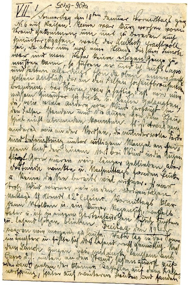 VII 1 Donnerstag d. 18. Januar 1900 Reisebericht Italien (Schloß Wernigerode GmbH RR-F)