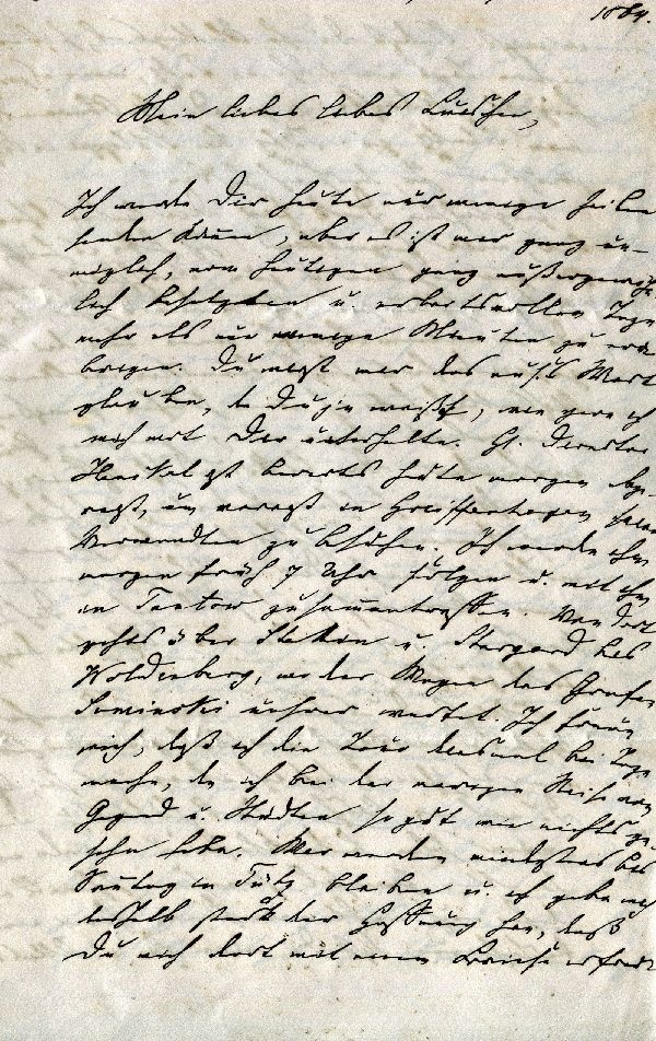 Brief: Berlin d. 17. Februar 1864 H. v. H. an Luischen (Schloß Wernigerode GmbH RR-F)