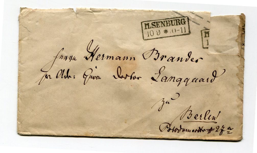 Briefumschlag: Herrn Hermann Brandes, Berlin (Schloß Wernigerode GmbH RR-F)