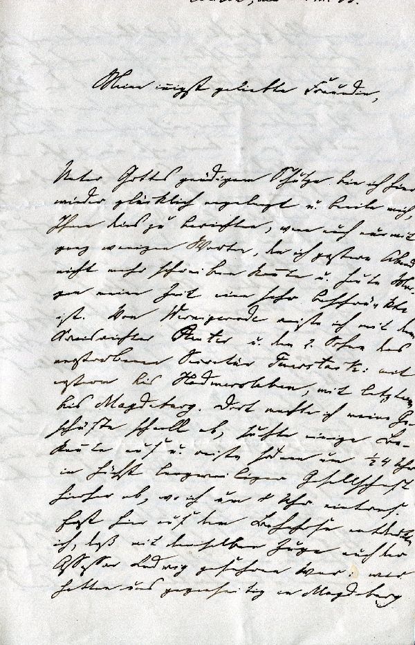 Brief: Berlin d. 30.12.63 H. von Hoff an Frau Brandes (Schloß Wernigerode GmbH RR-F)