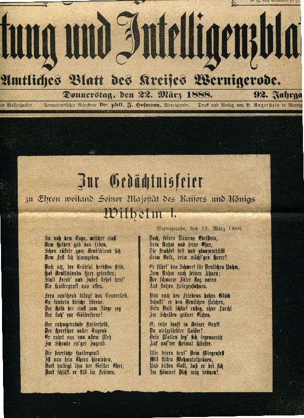 Wernigeröder Zeitung Nr. 70 (Schloß Wernigerode GmbH RR-F)