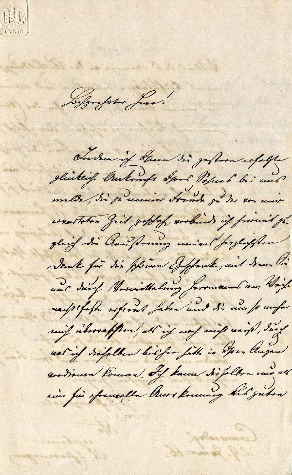 Brief: Cunersdorf, d. 09. Jan. 1866, Echtermeyer an Bergrath Brandes (Schloß Wernigerode GmbH RR-F)