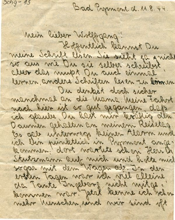 Bad Pyrmont 11.08.1944 Mutter an Sohn (Schloß Wernigerode GmbH RR-F)